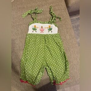 Jelly Beans smocked girls romper 18-24 mos